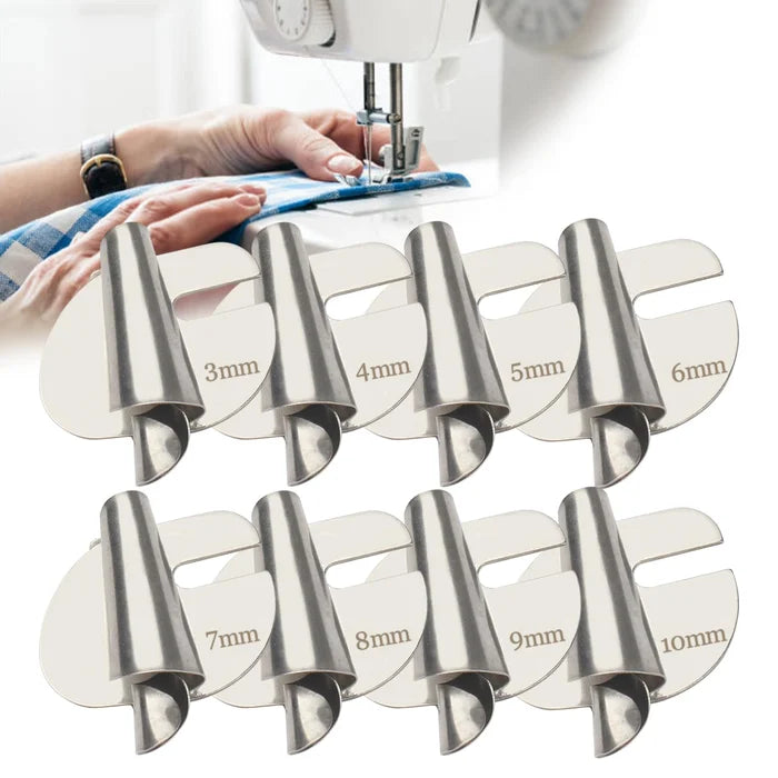 Die Lösung für perfekte und professionelle Säume – Set mit 8 Rollsaum-Nähfüßen